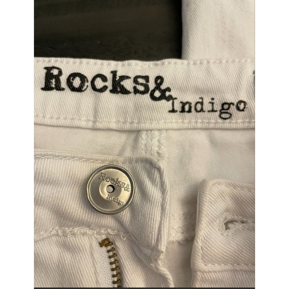 Rocks & Indigo White Jeans with Embroidery - Sz 6/27 - Picture 6 of 9
